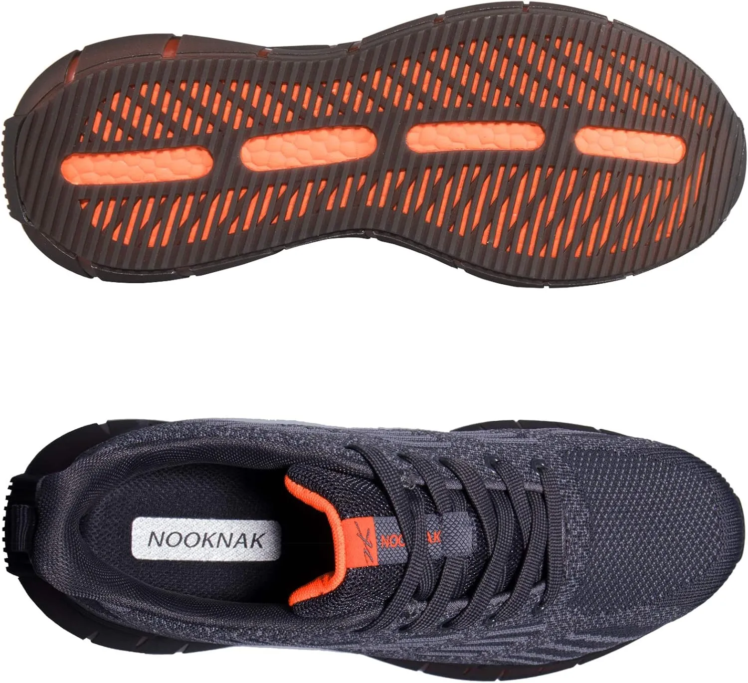 NOOKNAK Mens Running Shoes Lightweight Walking Shoes Breathable Comfortable Fashion Sneakers with Soft Sole