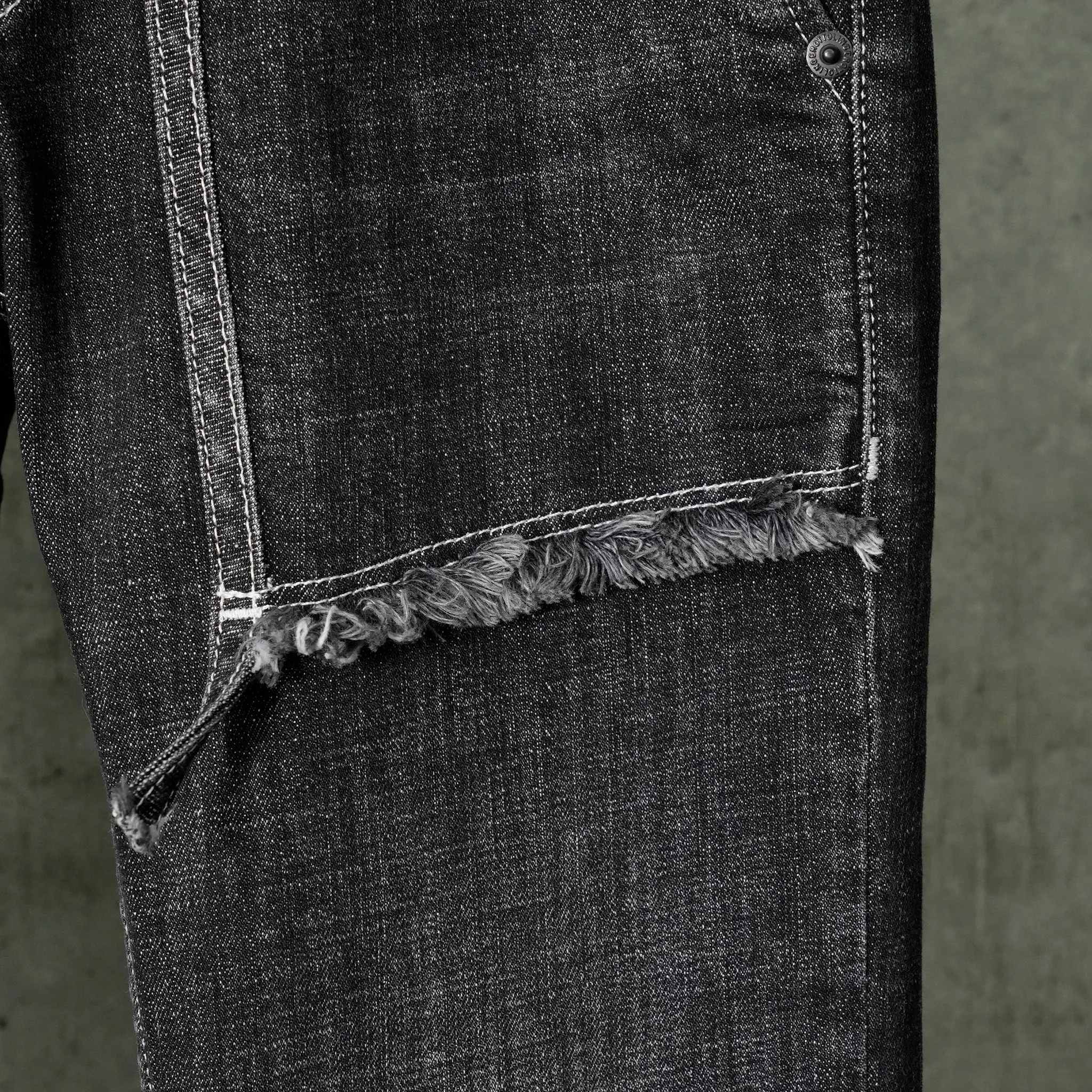 OPEN BACK JEANS / BLACK WASH