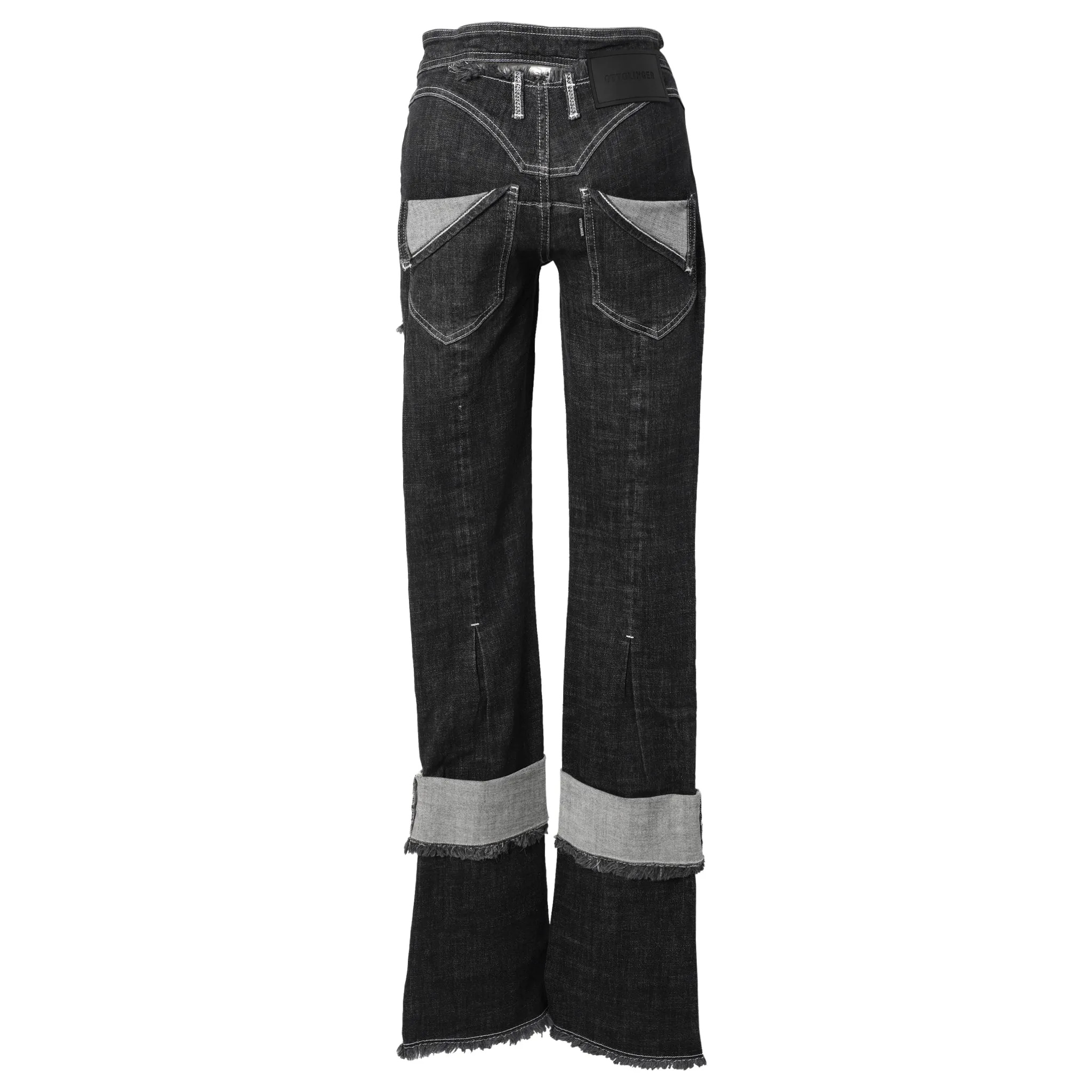 OPEN BACK JEANS / BLACK WASH
