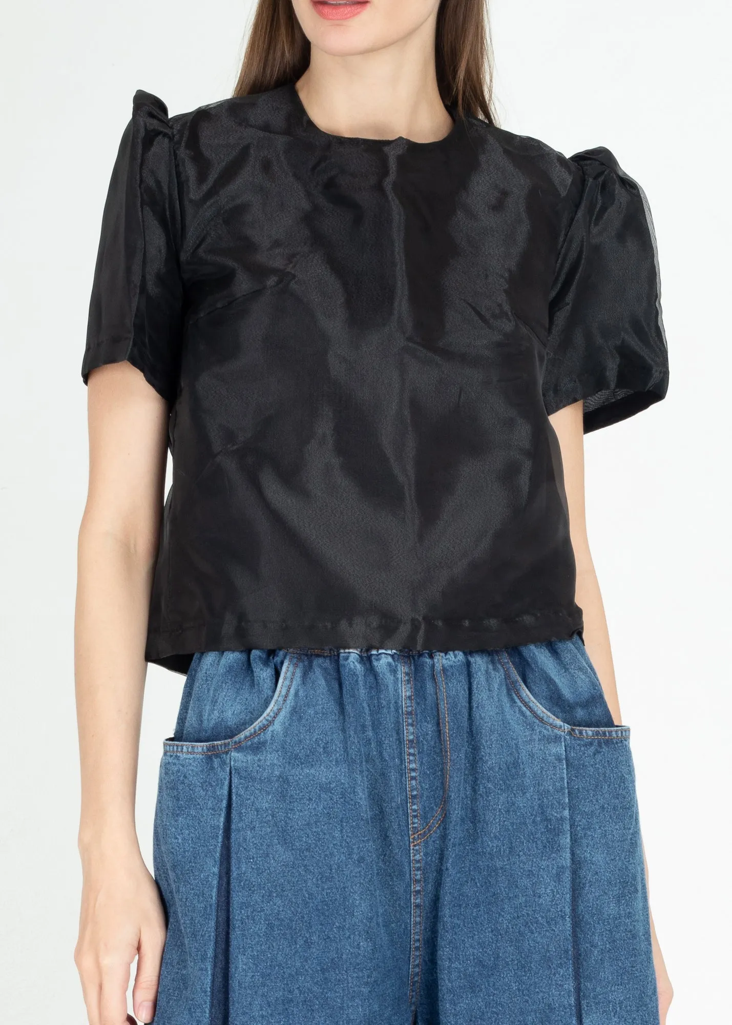 Open Back Organza Blouse
