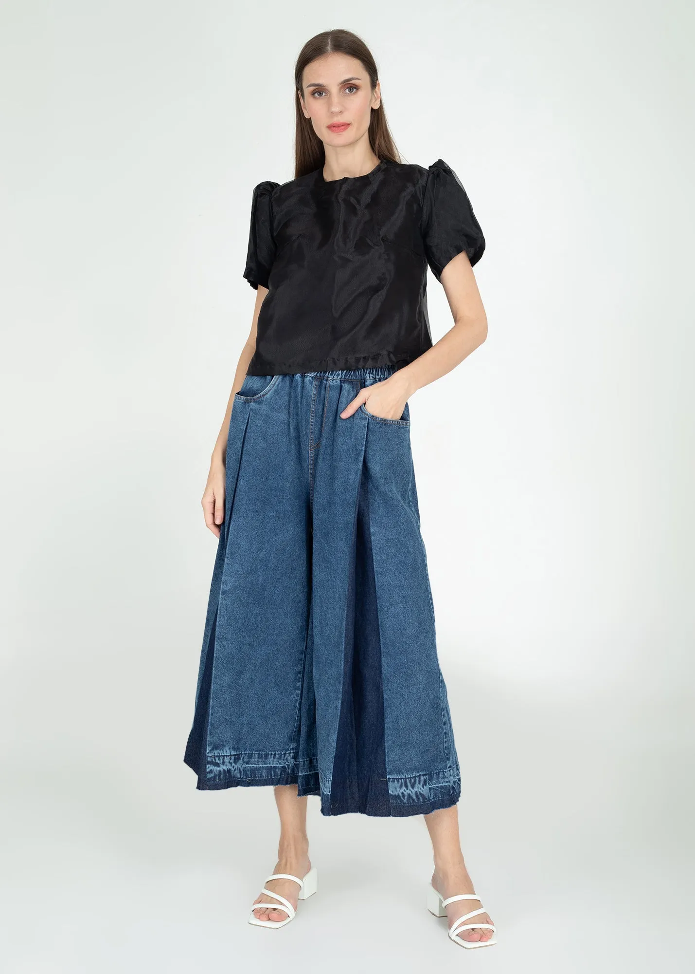 Open Back Organza Blouse