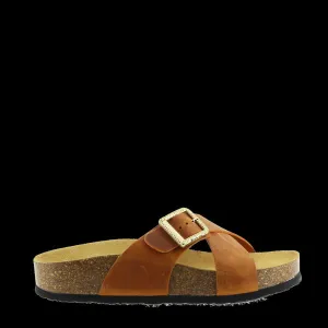 Plakton 345638 Tan Cross-strap Sandals