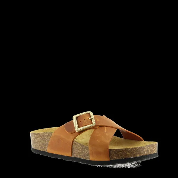 Plakton 345638 Tan Cross-strap Sandals