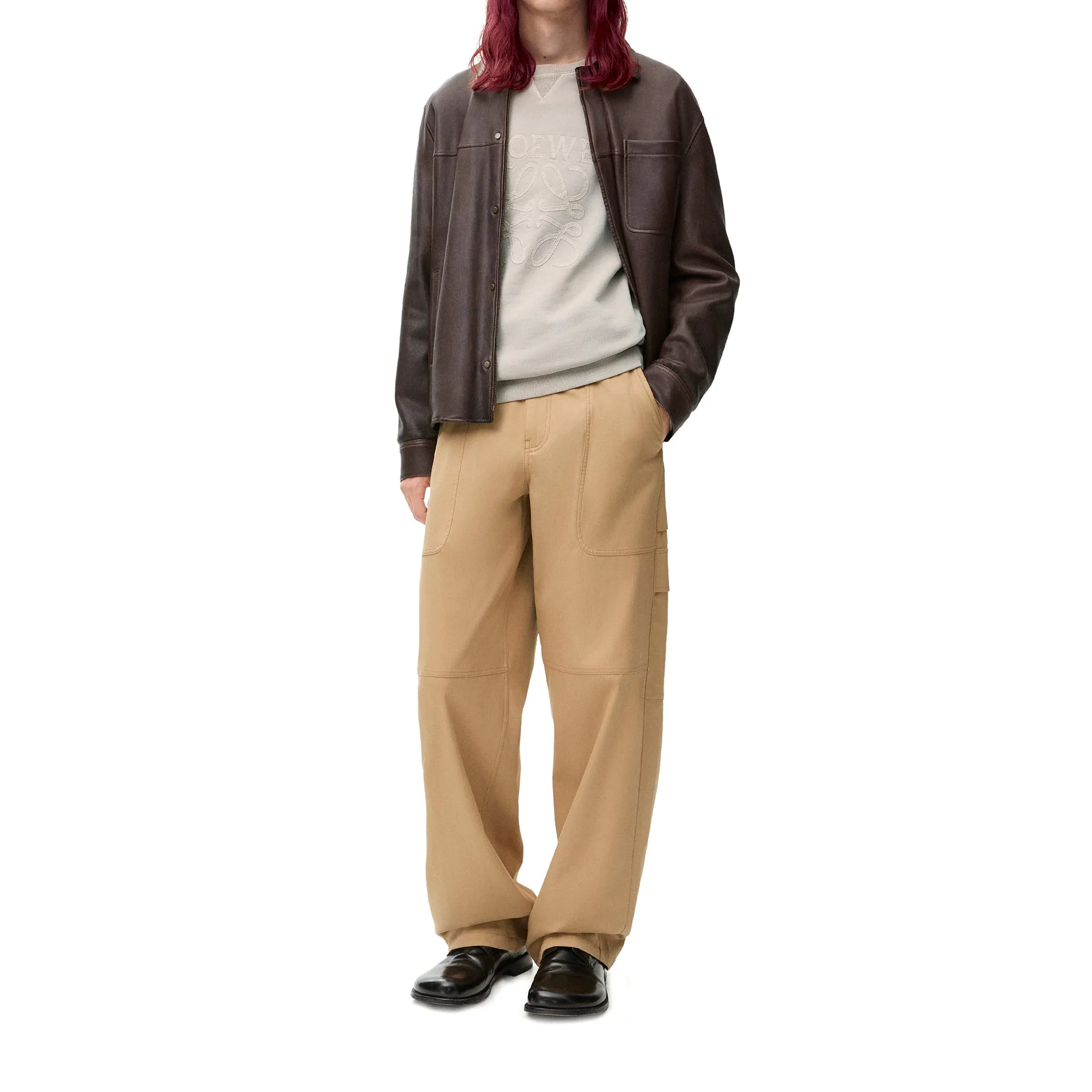 RELAXED FIT SWEATSHIRT / DARK BEIGE