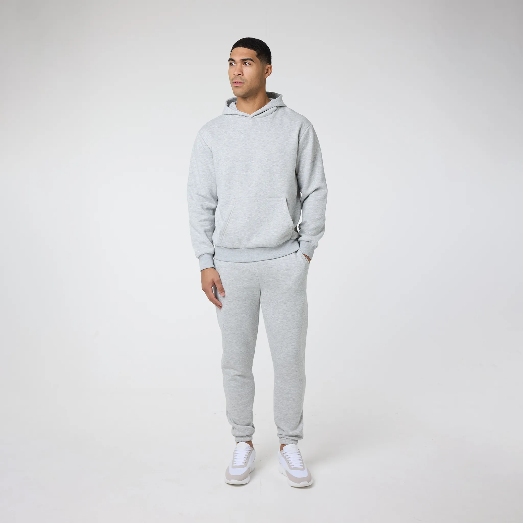 Relaxed Fit Tracksuit | Grey Marl
