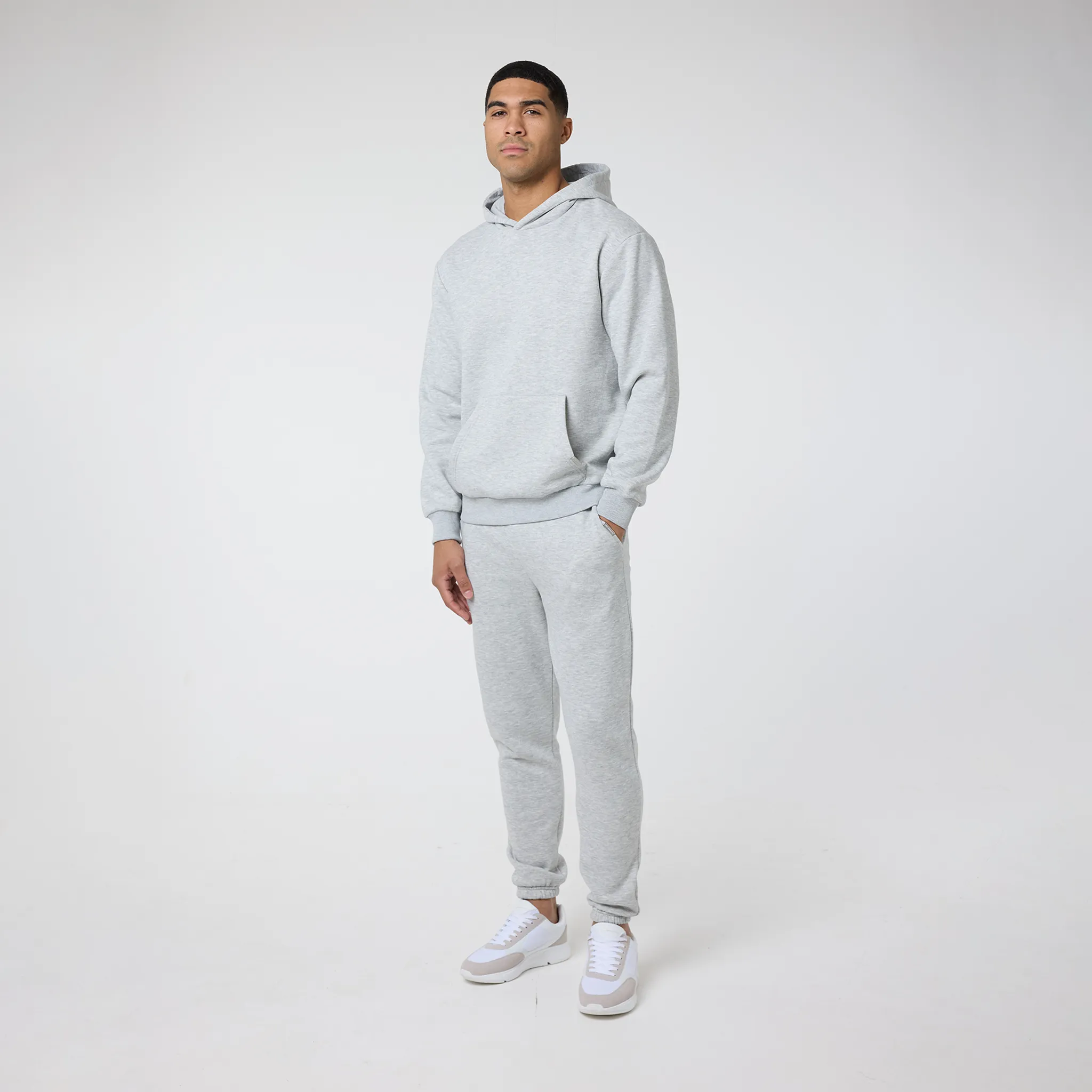 Relaxed Fit Tracksuit | Grey Marl