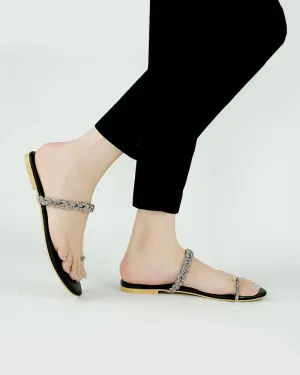 Rhinestone studded flats