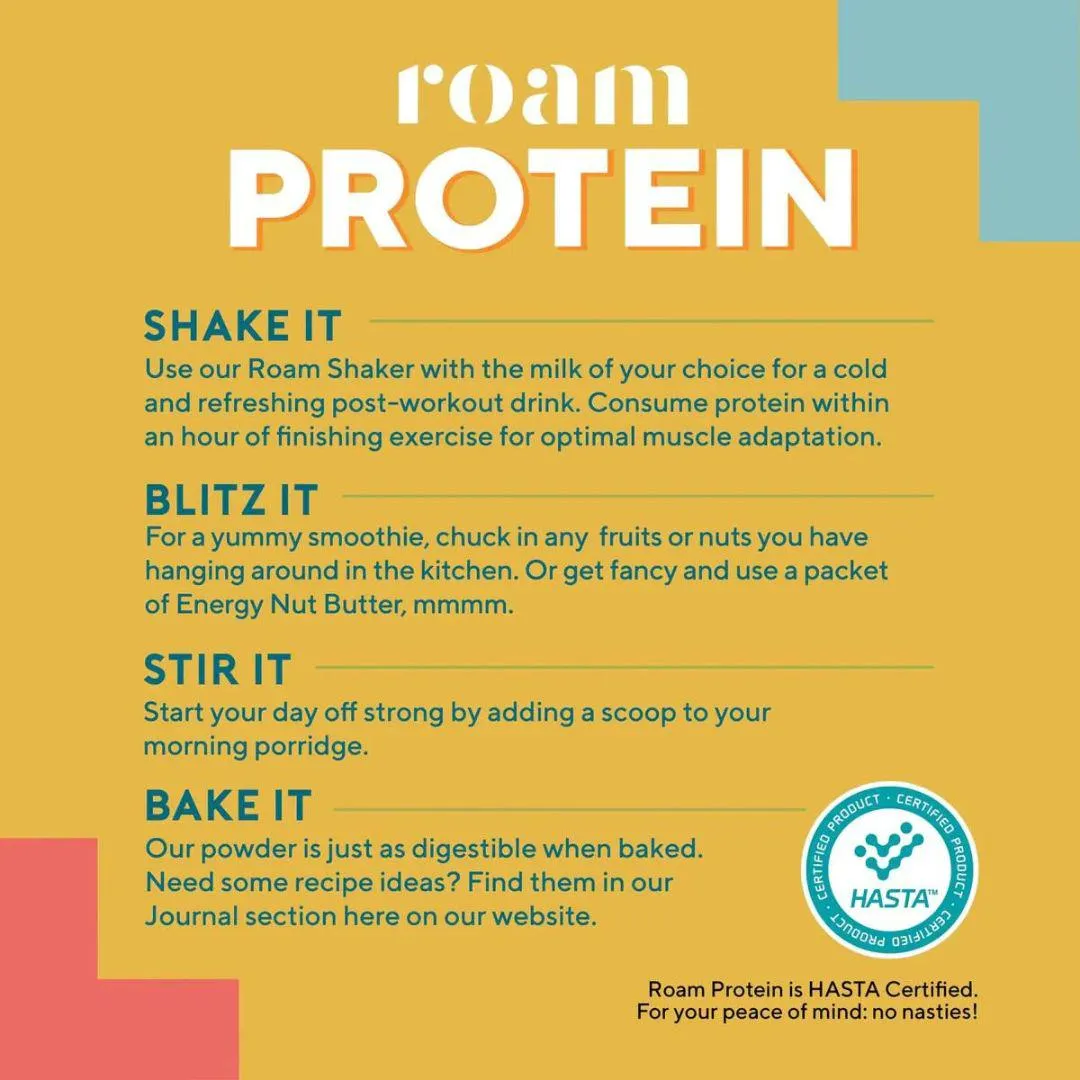Roam Low FODMAP Vegan Protein Powder - Chocolate (90g)