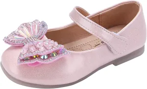 Sequins Bowknot Mary Jane Flat for Girls Party Wedding Ballerina Shoes Princess Ballet Dance Performance Shoes