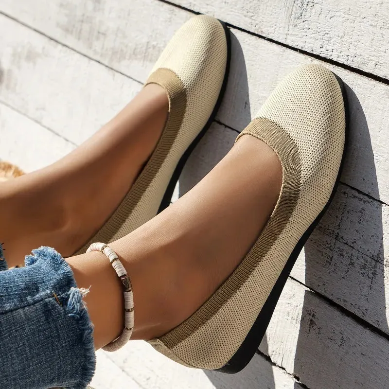 Slip-on mesh breathable flat loafers
