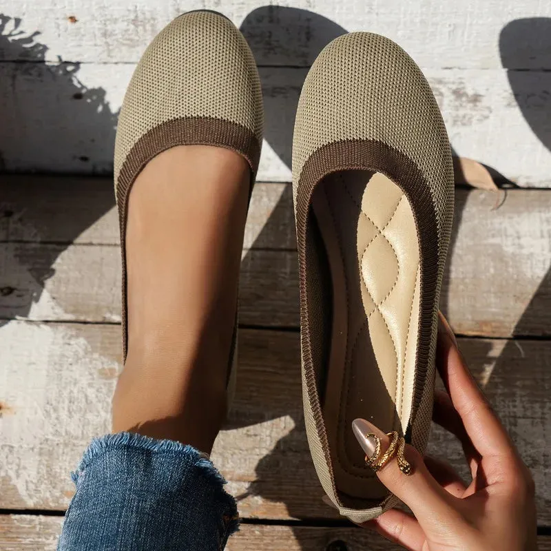 Slip-on mesh breathable flat loafers
