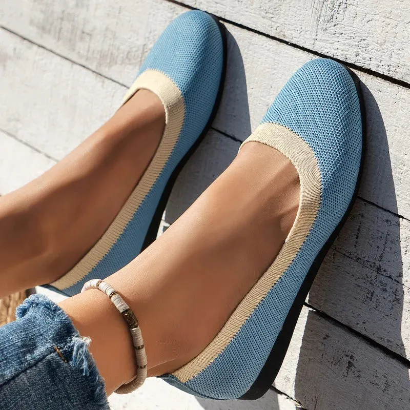 Slip-on mesh breathable flat loafers