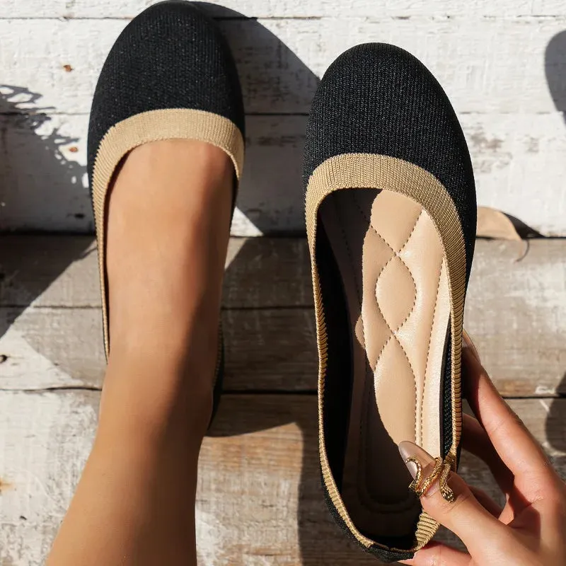 Slip-on mesh breathable flat loafers