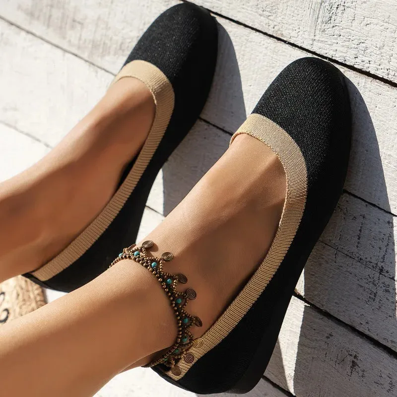 Slip-on mesh breathable flat loafers