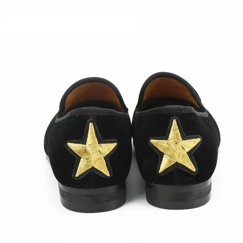 Stars On Toe and Heel Details Men Loafers Shoes