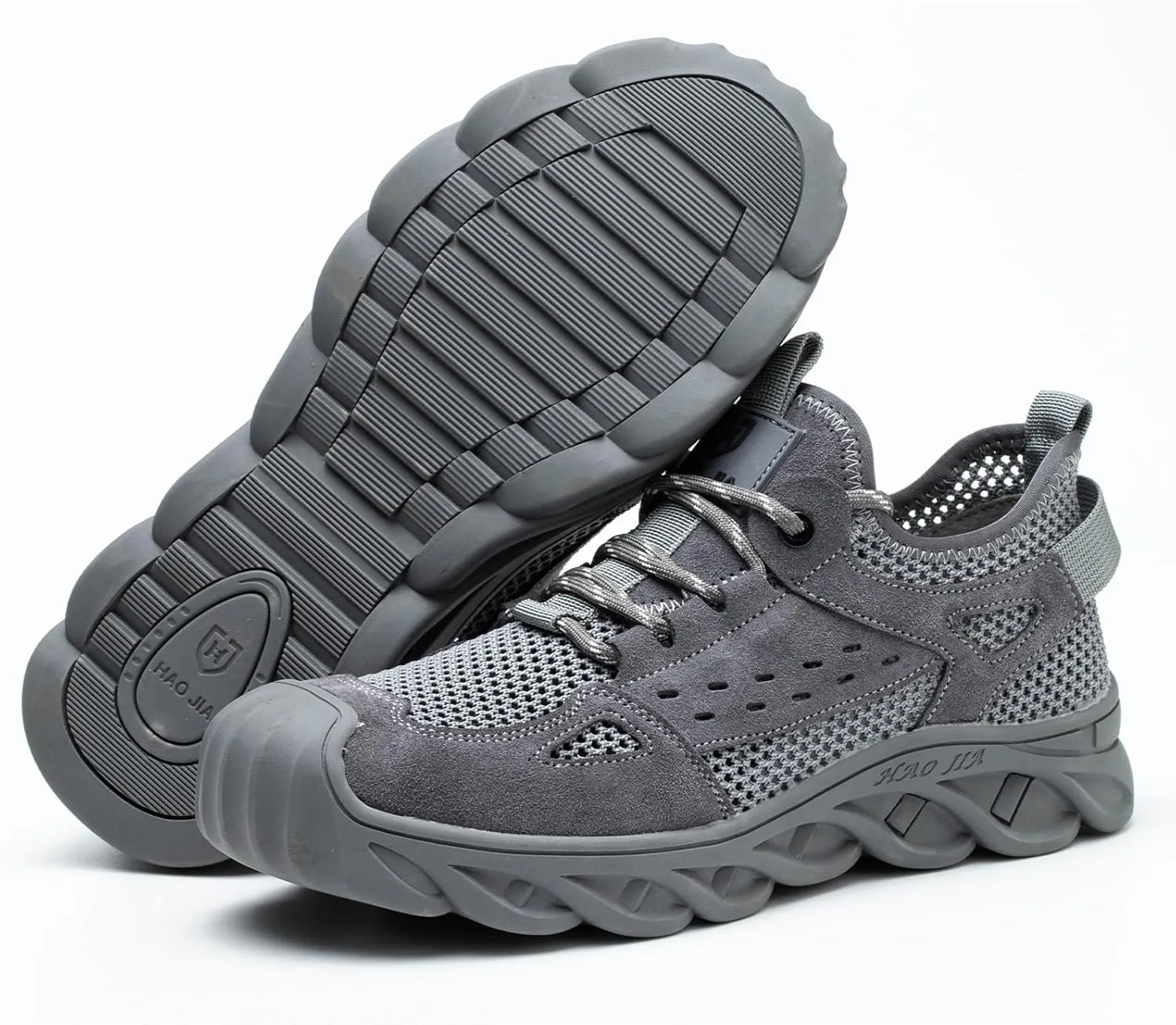 Steel Toe Sneakers for Men Comfortable Breathable Safety Slip-Resistant Shoes Industrial Construction Shoes