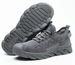 Steel Toe Sneakers for Men Comfortable Breathable Safety Slip-Resistant Shoes Industrial Construction Shoes
