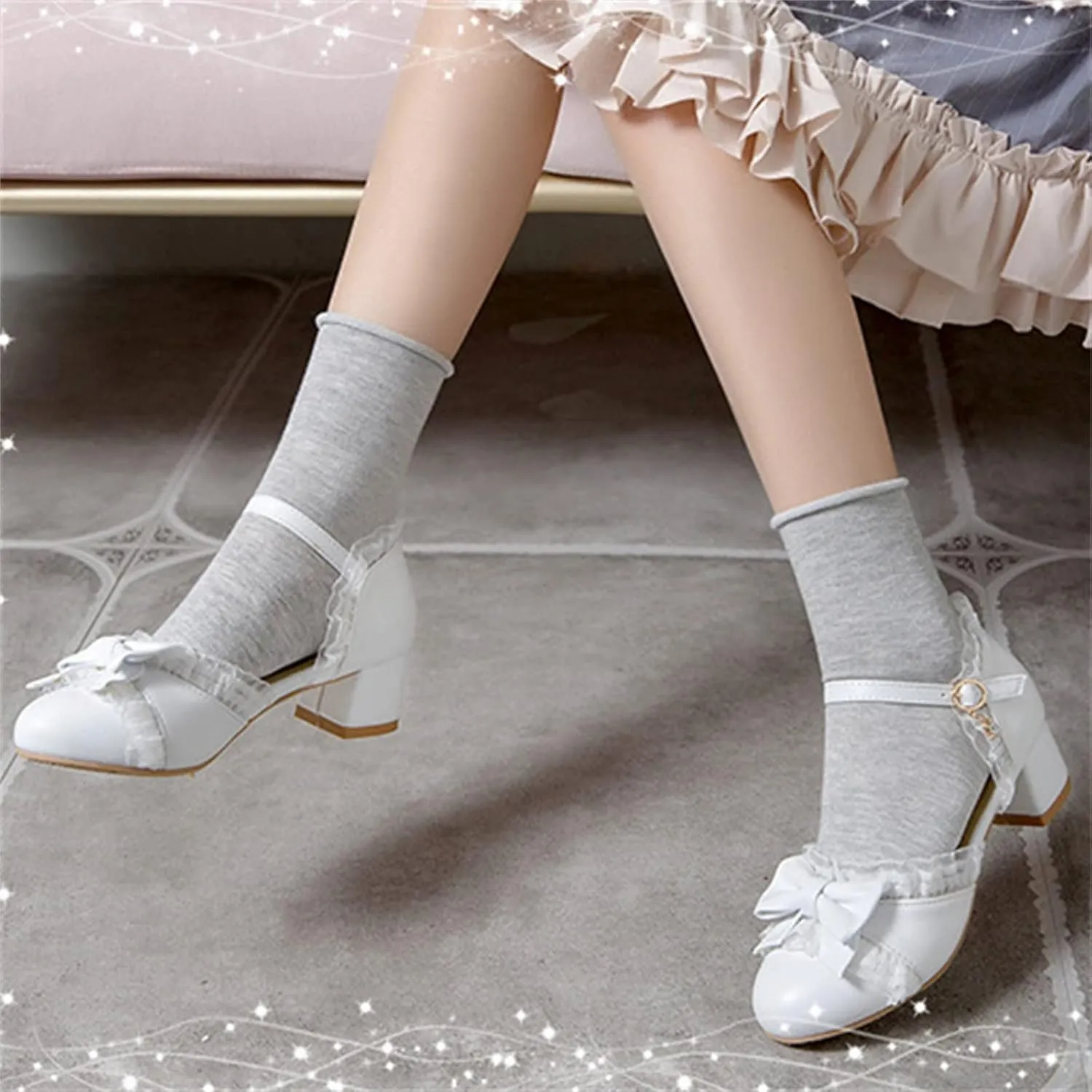 Summer Toddler Girls Dress Bow Tie Shoes Low Heels Flower Party Wedding High School Prom Shoes Girls Summer