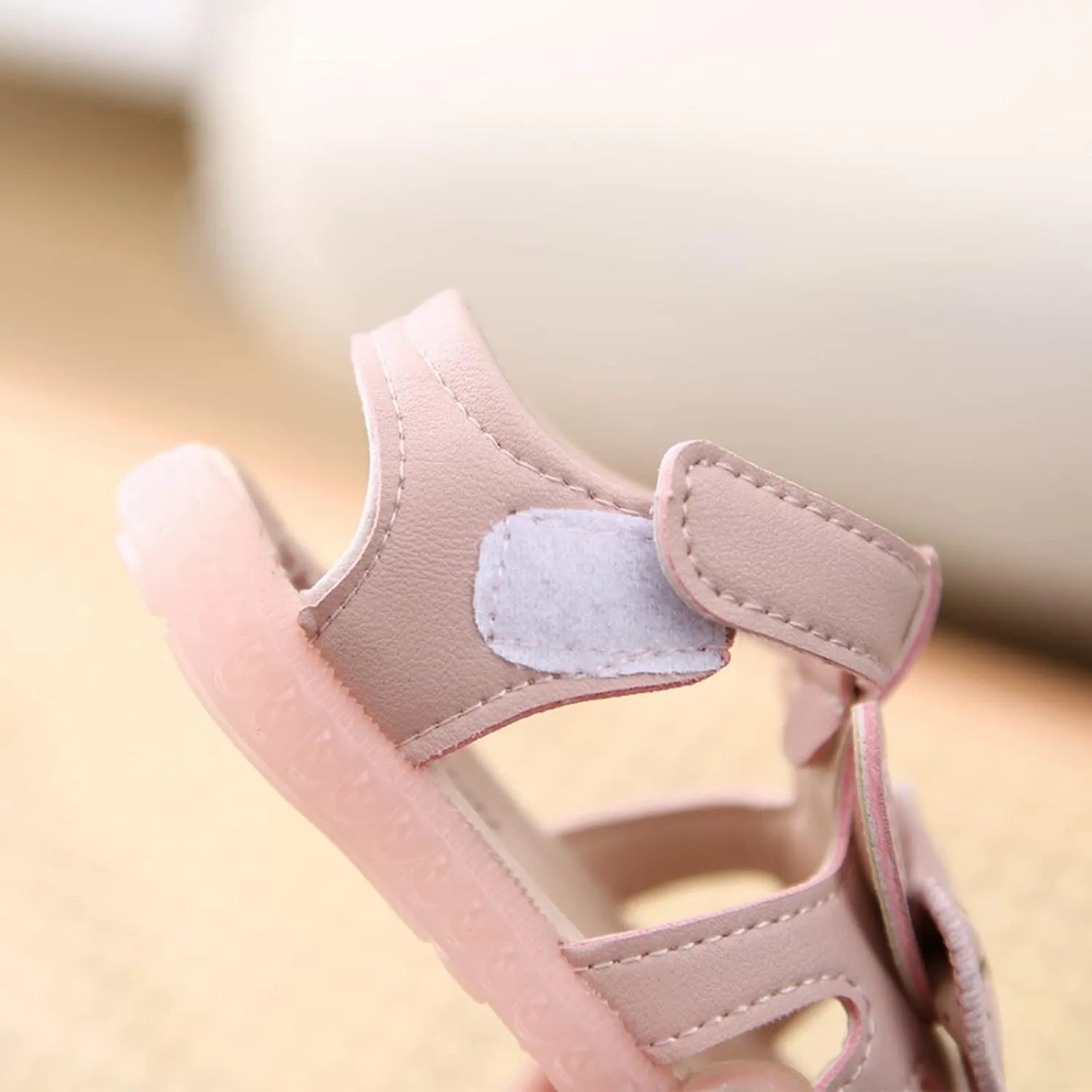 Toddler Baby Girls Closed Toe Bow Sandals Princess First Walking Shoes Breathable Beach Sandals Formal Dress Shoes