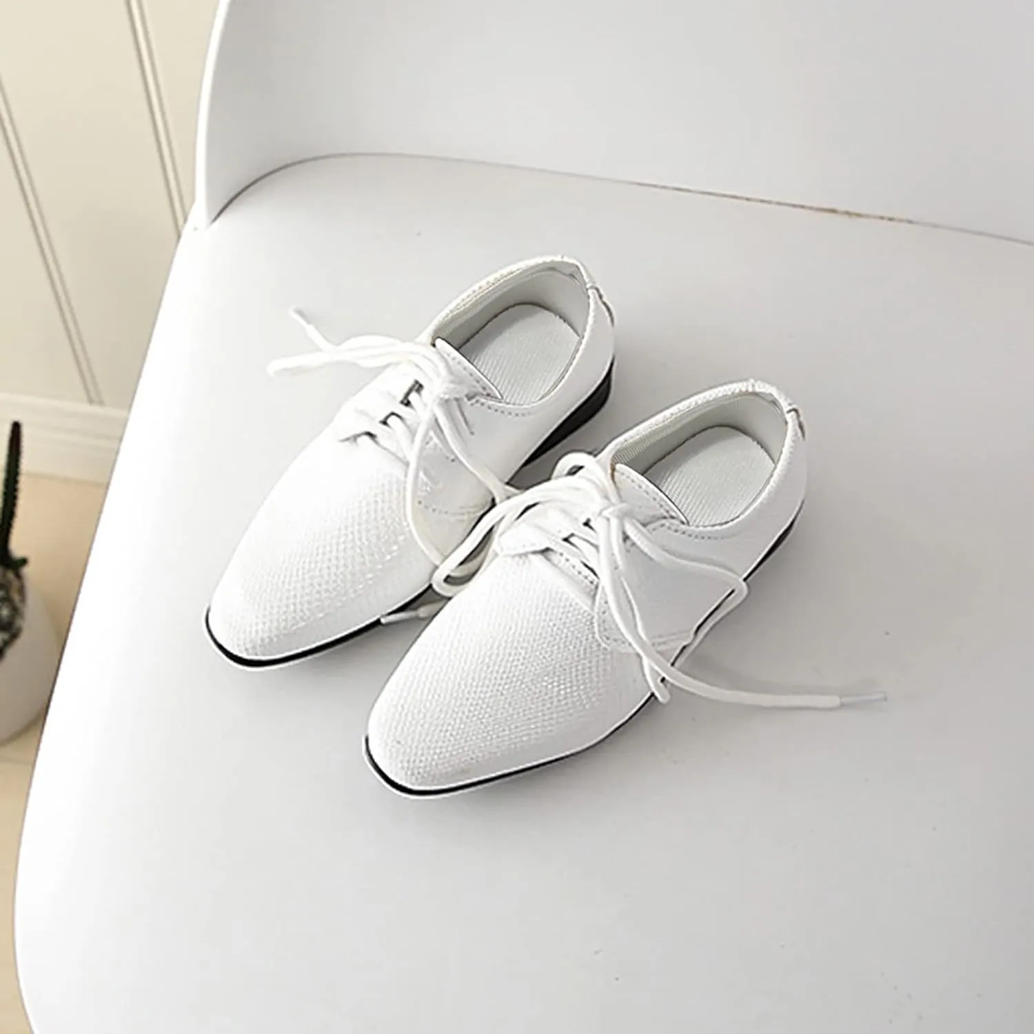 Toddler Boys Dress Shoes Kids Classic Lace Up Oxfords Solid Casual School Shoes British Style Dressy Leather Shoes