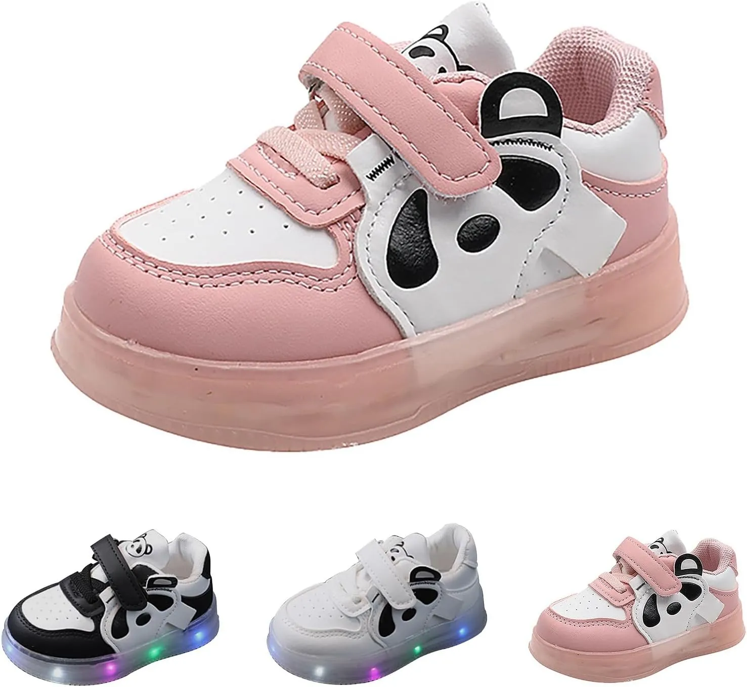 Toddler Boys Girls Light Up Shoes Little-Kids Flashing Soft Bottom Lightweight Breathable First Shoes Sport Sneaker