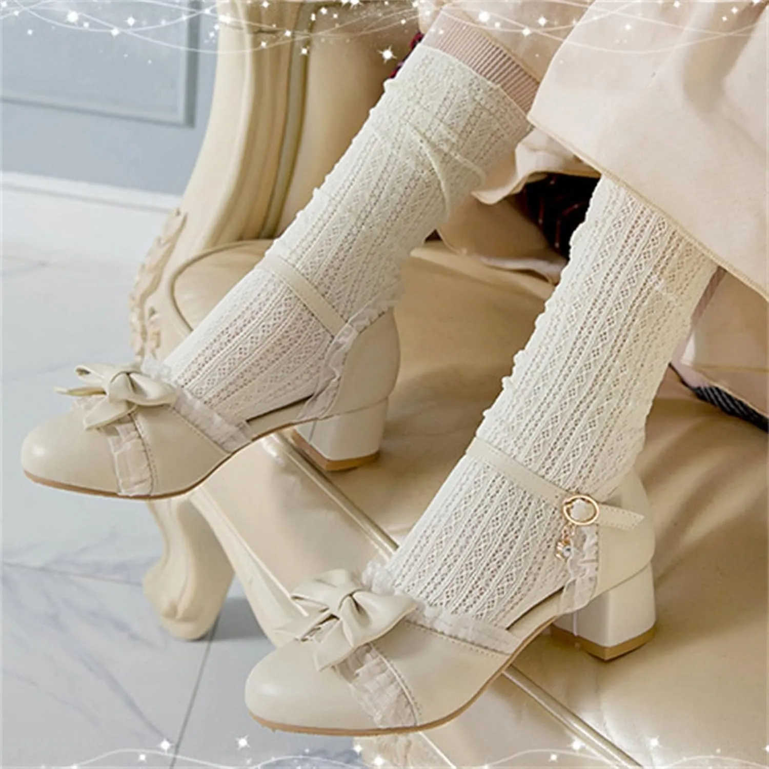 Toddler Girls Bow Tie Dress Shoes Heels Flower Girl Wedding High School Prom Shoes Ankle Strap Slip On Slippers