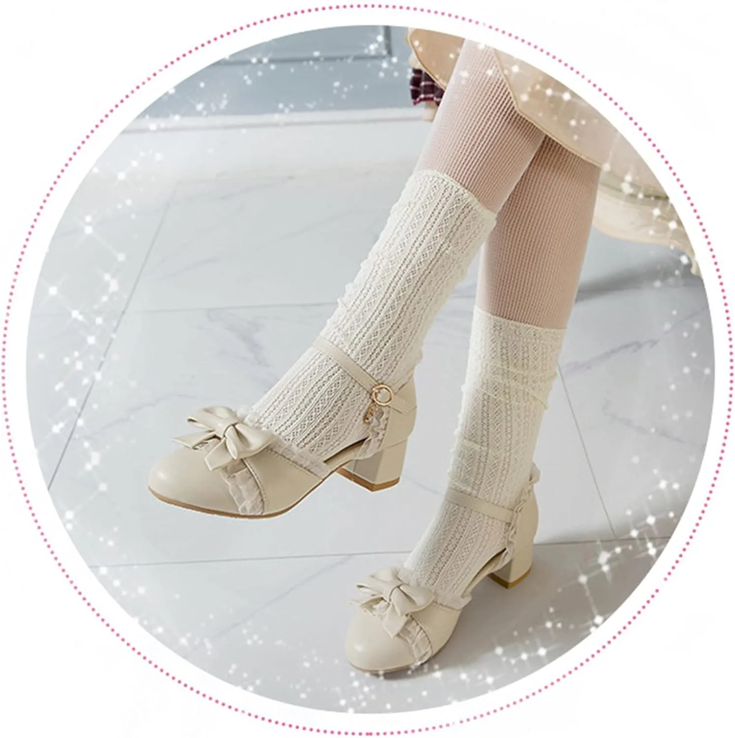 Toddler Girls Bow Tie Dress Shoes Heels Flower Girl Wedding High School Prom Shoes Ankle Strap Slip On Slippers