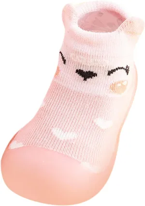 Toddler Knit Kids Girls Rubber Baby Sole Slipper Shoes Boys Soft Stocking Solid Warm Baby Shoes Size 4