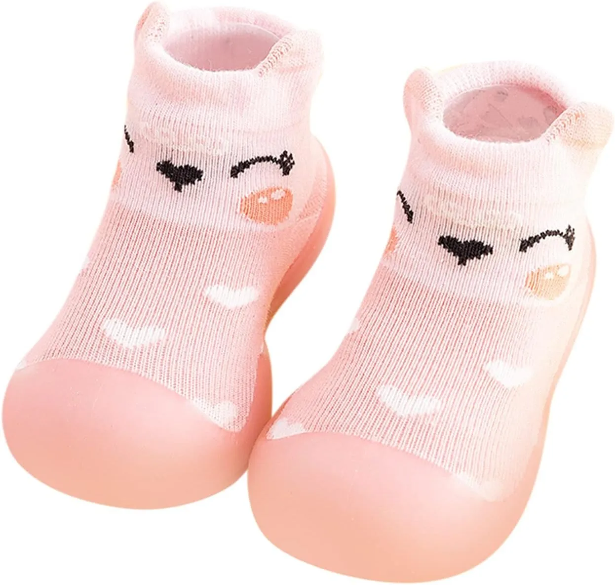 Toddler Knit Kids Girls Rubber Baby Sole Slipper Shoes Boys Soft Stocking Solid Warm Baby Shoes Size 4