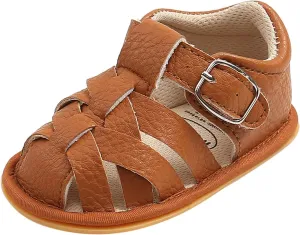 Unisex Baby Boys Girls Sandals Soft-soled Non-slip Flats Infant Closed Toe First Walking Shoes Baby Girl Shoes