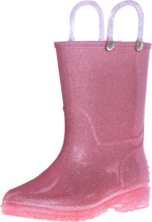 Wildkin Kids Rain Boots  100% Waterproof with Slip-Resistant Tread & Easy Pull Handles