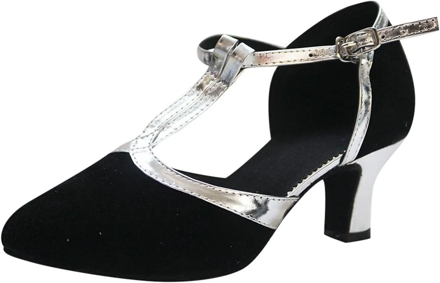 Women's Professional Latin Dance Shoes Satin Sequins Pointed Toe Closed Toe Ballroom Wedding Dancing Shoes Tacones De Mujer Elegantes