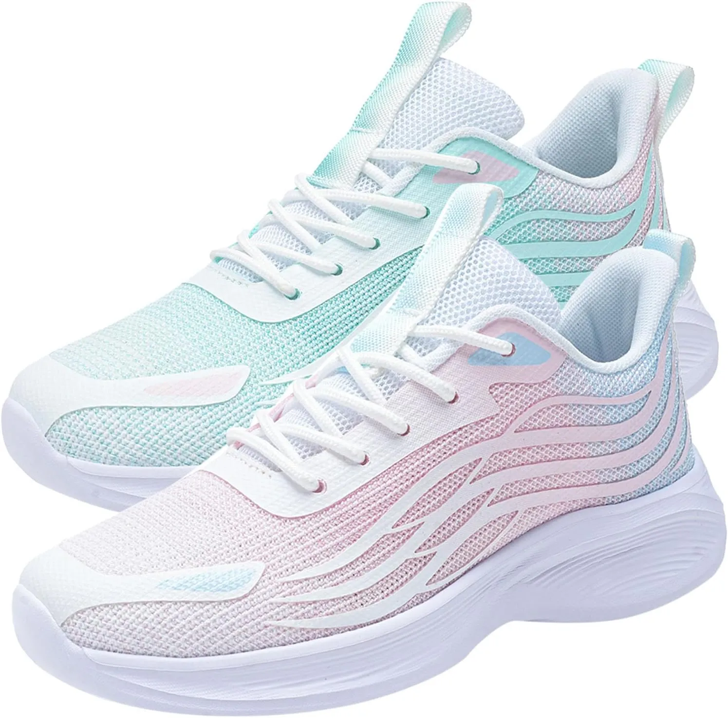 Womens Walking Shoes Slip on Dressy Knitted Non Slip Arch Support Running Shoes Breathable Gym Workout Shoes Lightweight Fashion Sneakers