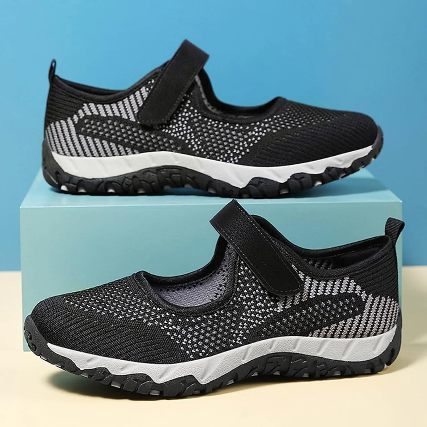 Womens Walking Shoes Slip on Memory Foam Non Slip Comfortable Running Shoes Breathable Gym Workout Shoes Fashion Lace Up Sneakers
