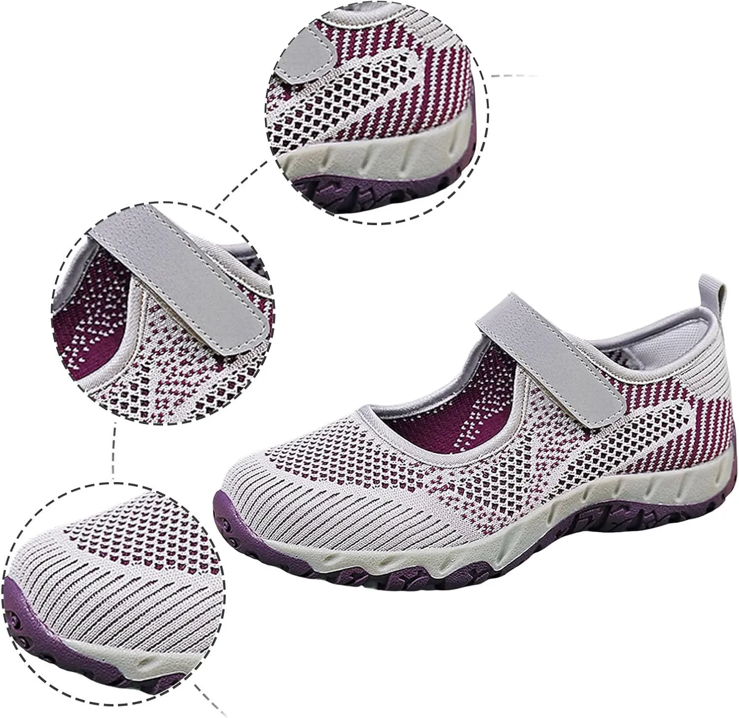 Womens Walking Shoes Slip on Memory Foam Non Slip Comfortable Running Shoes Breathable Gym Workout Shoes Fashion Lace Up Sneakers