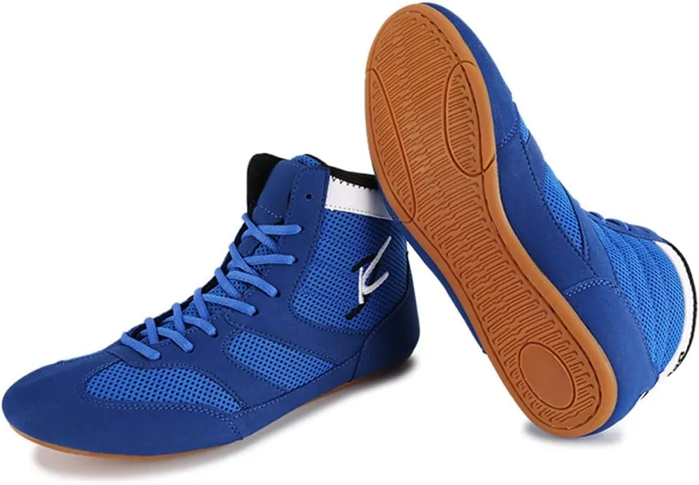 YIGATE Mens Wrestling Sneakers, Lightweight Boxing Shoes Comfort Casual Squat Athletic Shoes Breathable Weightlifting Shoes for Women Youth Boys and Girls